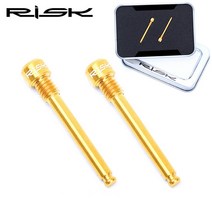 티타늄 카본 자전거 2pc 자전거 디스크 브레이크 캘리퍼스 티타늄 액슬 볼트-Shimano XTR 합금 M4 볼트 박, CHINA, Gold