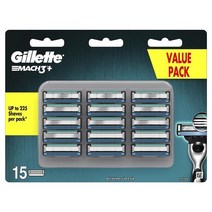 질레트 Gillette 매치3+ 카트리지 면도기 면도날 벨류 15팩