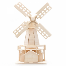 3d 나무퍼즐 입체퍼즐 공룡 건축물, 20 JD-016 풍차, 1set