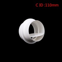 PVC 배기 팬 체크 밸브 원형 파이프 백 드리프트 댐퍼 75/110mm 공기 덕트 환기 그릴 욕실 주방 액세서리, 03 C