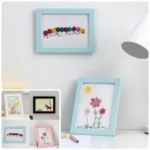 위월천 이케아 액자 13X18CM 벽걸이액자 스탠드액자 거실액자 액자프레임, 라이트핑크