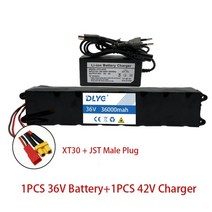 전동킥보드 배터리 36v 10s3p 36ah 500w 고성능 18650 리튬 충전식 리튬 자전거 스쿠터 전기 자동차 bms xt30 xt60, 빨간색