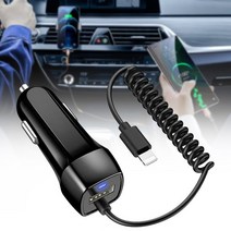 전기차완속충전기 급속 휴대용 전기트럭 휴대폰 감옥 USB 차량용 아이폰 프로 7 추가 충전기 케이블 고속 충전, 1.Black