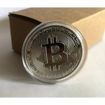 기념주화 비트코인선물 모형소품도매 크리에이티브 기념품 금도금 비트코인 코인 소장용 훌륭한 선물 아트, 02 은