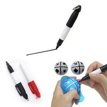 바로골프 골프공에 그리세요 볼라이너 전용 유성펜 3EA 레드 블랙 블루, FREE, 마킹펜 레드 3EA