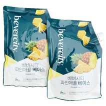 세미 베버시티 파인애플 베이스 1kg 과육 농축액 시럽 라떼 에이드, 2개, 1000ml