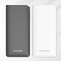 액티몬 2구 핸드폰보조배터리 10000mAh 고속 충전 5핀 C타입, A516 블랙
