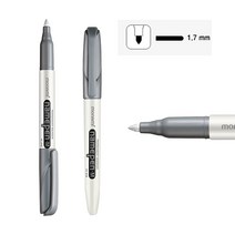 모나미 굵은글씨용 네임펜M, 1개, 은색