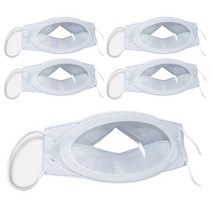 입투명 마스크 립뷰 마스크 냄새없고 김서림없는 마스크 대형, 5개입, 1개, 화이트