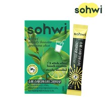 [소휘] 스테디부스터 그린티샷 1박스 2주분 클렌즈 워터 주스 유기농 녹차 48시간 아이돌물 레몬, 14포, 1개