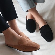 셀러허브 여성패션 [슈썸] 225-265mm 스웨이드 베이직 블로퍼 뮬 슬리퍼 MU2911