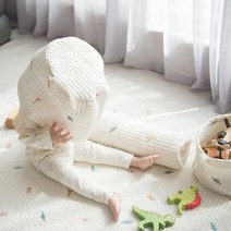 불로홈 자수 신생아 아기 유아 100수 면 매트 이불 패드, 3.[자수 공룡룡이 100수 패드]