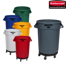 러버메이드 러버메이드 벤티드브루트+돌리세트 원두보관 대용량 휴지통 청소카트 브루투(75L/121L/166L), 1) 벤티드 브루트, 75L, 빨강