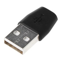 USB 2.0 수컷에서 USB 마이크로 여성 어댑터 컨버터 커넥터, 검은색