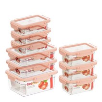 크리아 커버분리형 밀폐용기 9조 세트 stellapam*395584789EA, 그린