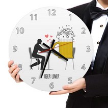 아트박스/꾸밈 ck640-아이러브비어_인테리어벽시계, 타입A-원형/맥주2