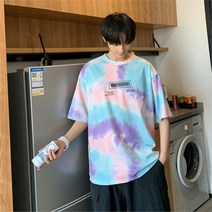 키린 키린 남성 나염인쇄 반팔티 티셔츠 오버핏 반팔 라운드 (8716512)