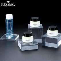피규어진열대 피규어 전시장 케이스 보관함 square acrylic solid display cube 라이저 받침대 블록 상점 소매 스킨 케어 화장품 항아리 보석 스탠드 랙 창, 8x8x10cm