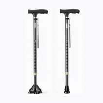 [ 루셀쏘] 효도지팡이 어르신지팡이 실버지팡이, 02_블랙(4발)