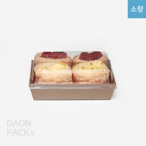소량) [SJ 이중트레이 13호] 일회용 크라프트 트레이 베이커리 포장용기 뚜껑set / 1box 100개