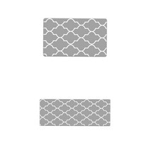 2pcs 안티 피로 주방 깔개 쿠션 바닥 매트 미끄럼 방지 PVC 폼 그레이, 설명한대로, 회색
