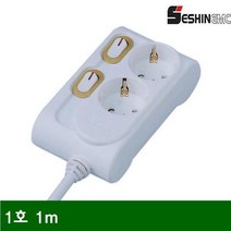 [루키스토어] 세신이엠씨 2구 절전형멀티탭 1호 1m 브리스타 1EA - P184-635
