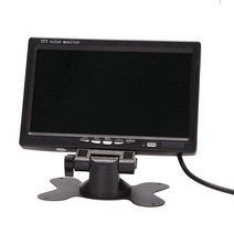 차량모니터 후방카메라모니터 미러링모니터 12V-24V 7 인치 TFT LCD 컬러 HD 모니터 자동차 CCTV 리버스, 01 Black