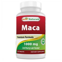 Best Naturals 베스트 내츄럴스 젤라틴 마카 1000mg 120정, 1개, 제품제목참조