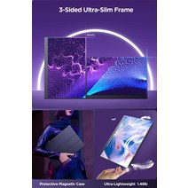 게이밍모니터 와이드 모니터 커브드 UPERFECT 2.5K Portable Monitor 16.0" 500 Nits 8 Bit+FRC Frame, 02 AU 플러그