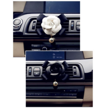 백화점차량용방향제 모니터걸이방향제 테슬라방향제 플라워, 블랙