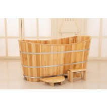 히노끼 욕조 일본식 목욕탕 족욕 히노키탕 전신욕, 통나무길이110cm60x65(3개후프뚜껑없음)