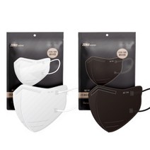 식약처인증 귀편한 KF94 새부리형 마스크 50매 대형 개별포장 귀안아픈 황사방역 미세먼지 국산 덴탈 세부리형 마스크, 블랙 50매