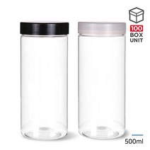 페트용기 팜스원형 500ml 다용도 플라스틱 팜스용기, 500ml 블랙캡 (1개), 1개