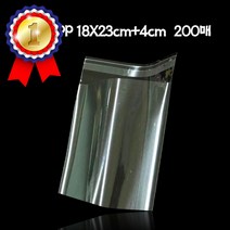 접착식 OPP봉투 포리백 18X23cm 접착4cm 200매 투명비닐봉투 포장비닐 비닐봉투 포리백 폴리백, ※­선택:상품선택▣