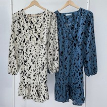 강물처럼 빅사이즈사랑해요 G570L203 레오파드브이랩원피스 YP (8271495)