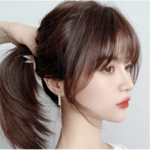 에이플랫 인모 부분 정수리 가발 앞머리 일체형 탈모 탑커버 3컬러 AF001, A 다크브라운, 1개