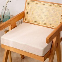 야외벤치의자 공원벤치 철제벤치 정원 의자 고밀도 스폰지 소파 쿠션 리넨 등 두께 사각형 사무실 매트, Ivory+40x40x5cm