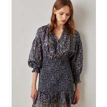 22FW 그레이시블루 페이즐리 미디원피스 VLDR2C501B5