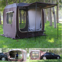 원터치 차박텐트 큐브 도킹텐트 SUV 카니발 트렁크 꼬리텐트 쏘나타, 실용패키지(블랙)