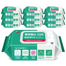 퓨어원스 플러스 거실용 청소 물티슈 캡형 80p, 10팩, 545g