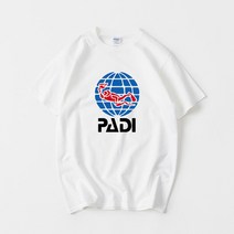 padi 다이빙 티셔츠 반팔 프리 스쿠버 다이버 로고