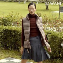 [런칭가149 900원]SJ WANI 뉴 헝가리구스다운베스트 1종(체크) 경량패딩