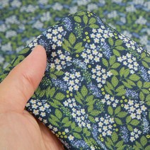 DTP 초대폭인견원단 잔잔한꽃 블루