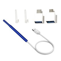 Upgrade Ear Endoscope 3-in-1 Wax Removal Tool Pick Otoscope Borescope, 01 Blue