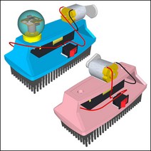 과학교구 과학키트 과학사 뉴 청소 진동로봇 만들기(일반형/LED형)과학교구, LED형 청소 진동로봇