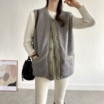 뉴세 뽀글덤블 누빔베스트 조끼