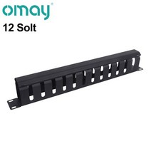 랜통신 케이블 도구 omay 1u2u 케이블 관리 수평 마운트 19인치 서버 랙 1224 슬롯 금속 핑거 덕트 와이어 오거나이저(커버 포함), 한개옵션1, 01 12 solf