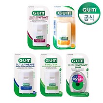 [AKMALL]GUM 검 치과 대용량 스마트 치실(183m) 2개, 색상:왁스 위브 치실(파란색)(1140)