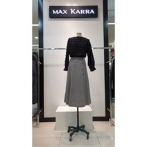 막스카라 W몰 막스카라 체크 패턴 롱스커트 M01MWS001MEN4