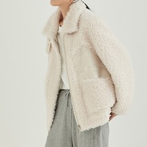 모피코트 라펠 모피 코트 두껍고 루즈한 양 울 겨울 패션 년 최신 여성 플러시 재킷 포켓 테디